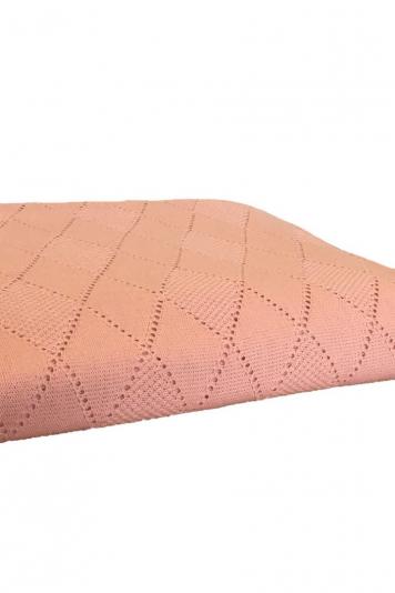 Вязаный плед Винтаж персик