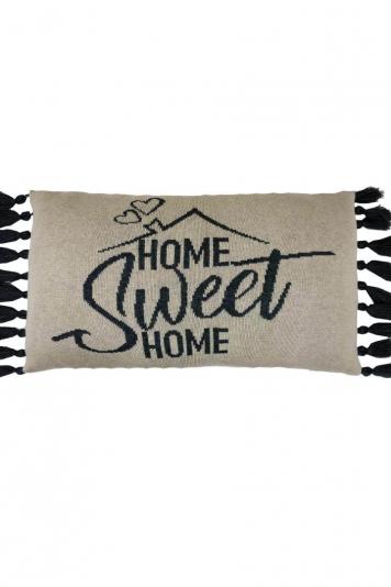 Декоративна подушка Home,sweet home  сіра