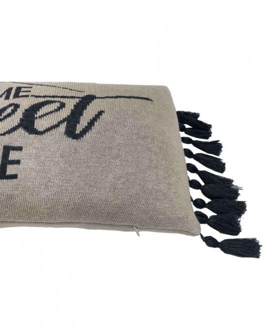 Декоративна подушка Home,sweet home  сіра