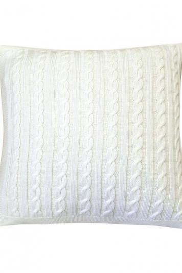 Декоративна подушка в'язана SOFT молочна