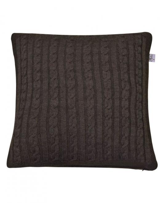 Вязаная подушка косы SOFT мокко Вязаная подушка косы SOFT мокко
