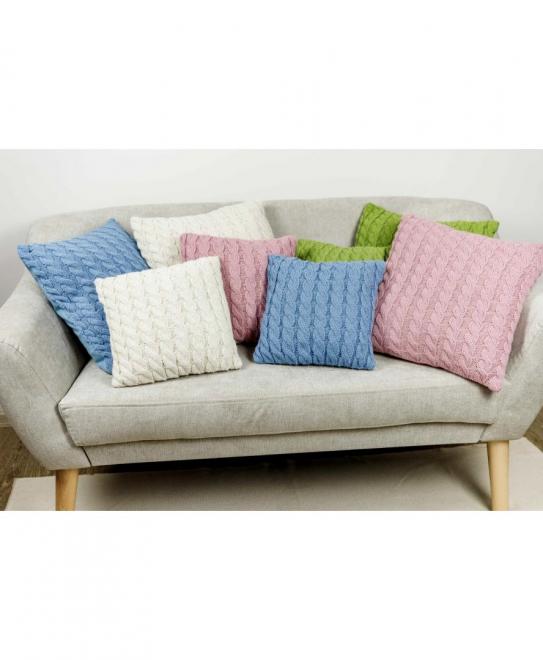 Декоративна подушка вязана Коси волошкова