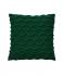 Декоративна подушка в'язана Хвилі зелена