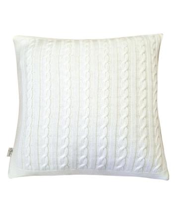Декоративна наволочка в'язана SOFT молочна Декоративна наволочка в'язана SOFT молочна