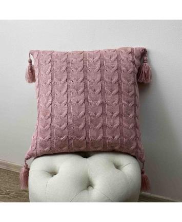 Наволочка в'язана Глорiя коси Попiл троянди