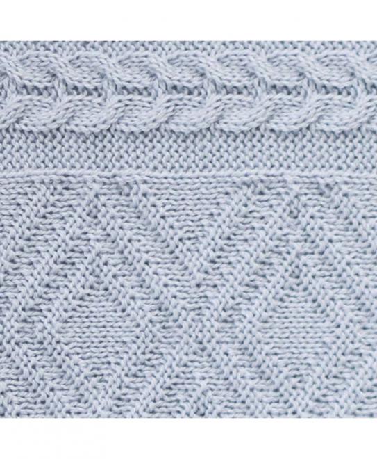 Декоративна наволочка в'язана Ажурна сiра