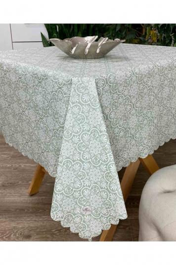 Водоотталкивающая скатерть Симфони Lace on green