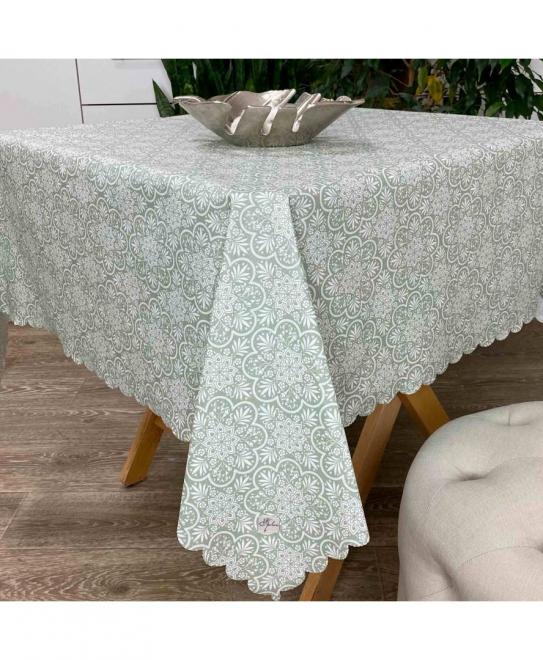 Водоотталкивающая скатерть Симфони Lace on green