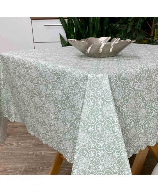 Водоотталкивающая скатерть Симфони Lace on green