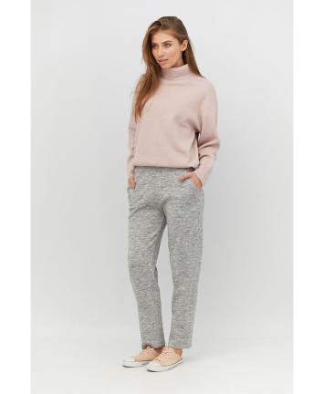 Брюки вязаные Casual серый меланж