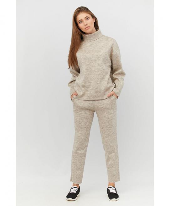Брюки вязаные Casual латте