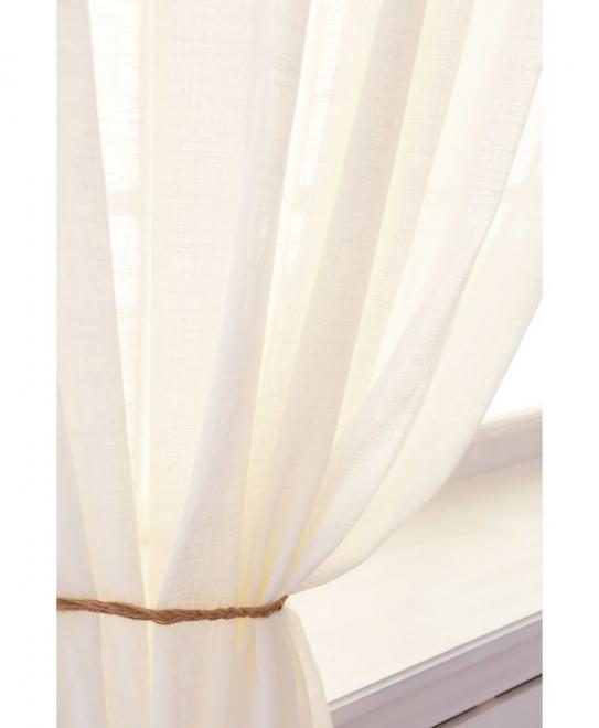 Тканина льняна для штор Mikonos Color 24 Crema