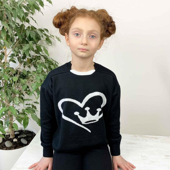 Джемпер для девочки Queen черный
