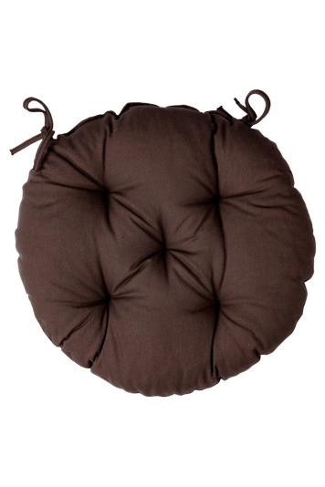 Кругла подушка на стілець Шипшина коричнева
