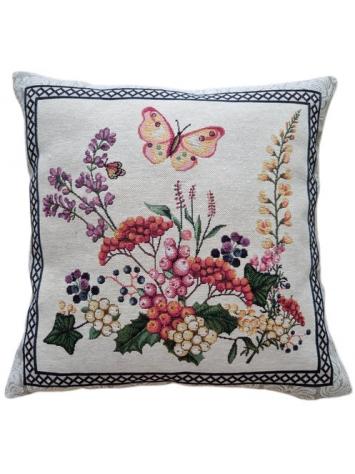 Наволочка декоротивна Квіти з метеликом