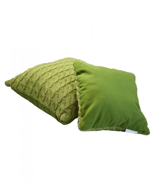Декоративна наволочка в'язана Коси травяна