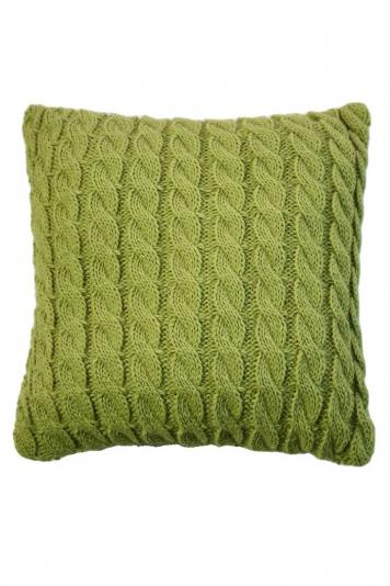 Декоративна наволочка в'язана Коси травяна Декоративна наволочка в'язана Коси травяна