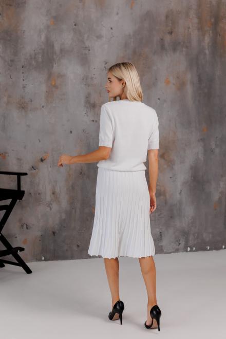 Спідниця плісе міді в'язана Біла