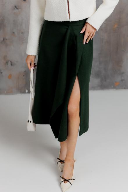 Жіноча кашемірова спідниця зелена