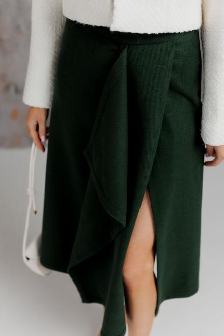 Жіноча кашемірова спідниця зелена