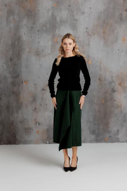Жіноча кашемірова спідниця зелена