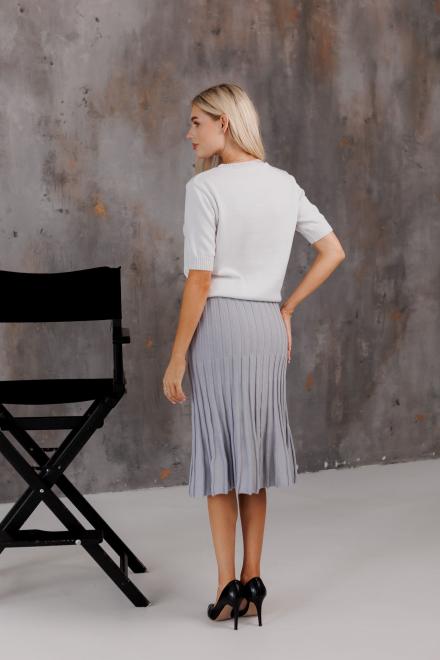 Спідниця плісе міді в'язана Сіра