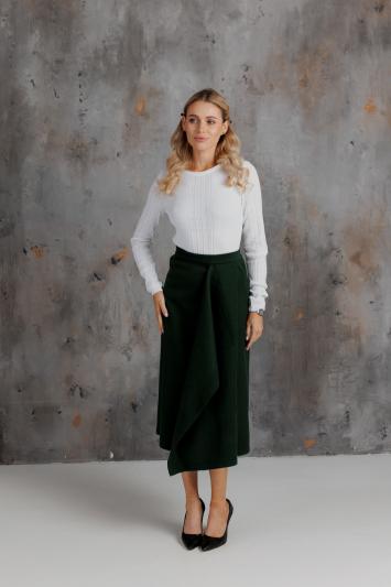 Жіноча кашемірова спідниця зелена Жіноча кашемірова спідниця зелена
