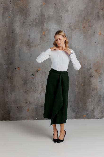 Жіноча кашемірова спідниця зелена