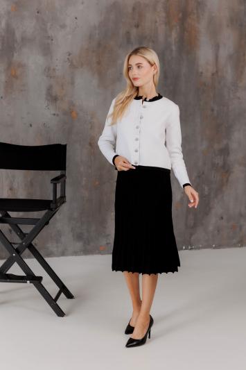 Спідниця плісе міді в'язана Чорна Спідниця плісе міді в'язана Чорна