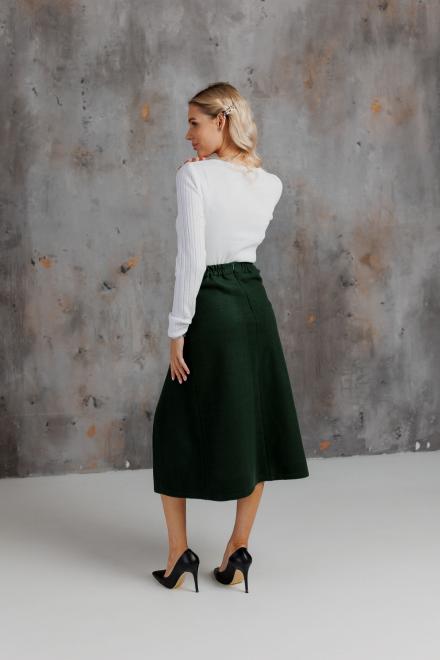Жіноча кашемірова спідниця зелена