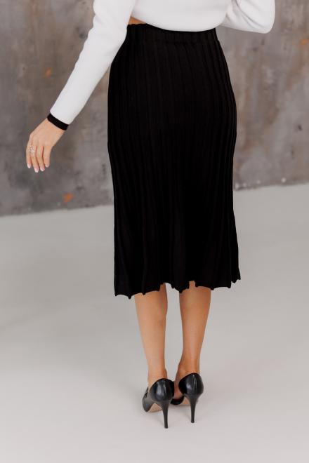 Спідниця плісе міді в'язана Чорна