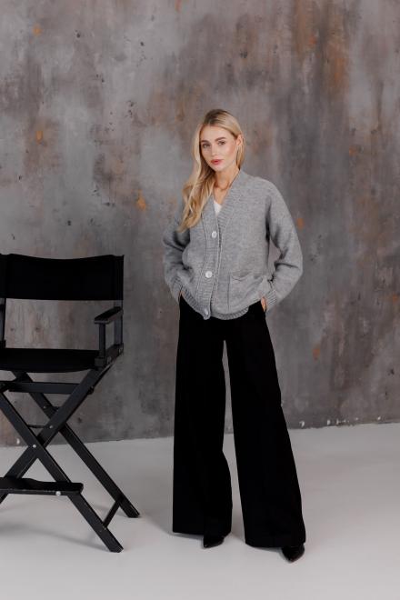 Кардиган в'язаний жіночий Casual Wool Сірий