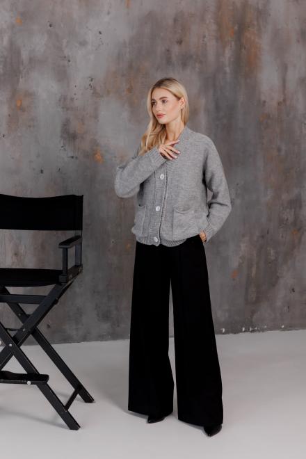 Кардиган в'язаний жіночий Casual Wool Сірий