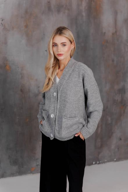 Кардиган в'язаний жіночий Casual Wool Сірий