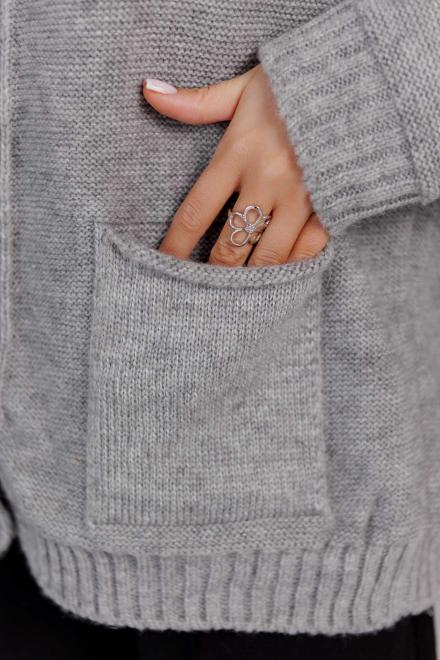 Кардиган в'язаний жіночий Casual Wool Сірий