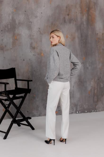 Штани шкіряні жіночі білі