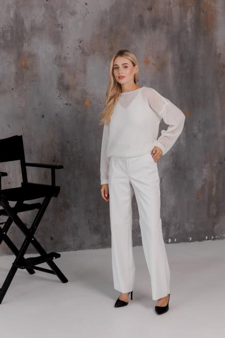 Штани шкіряні жіночі білі