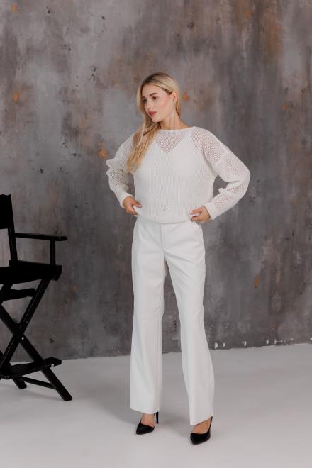 Штани шкіряні жіночі білі