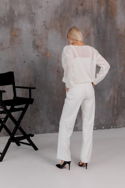 Штани шкіряні жіночі білі