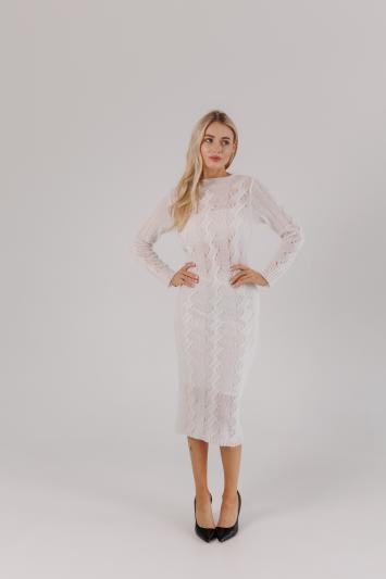 Сукня в'язана Соломія молочна