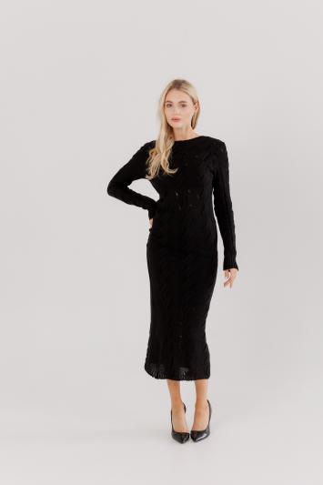 Сукня в'язана Соломія чорна