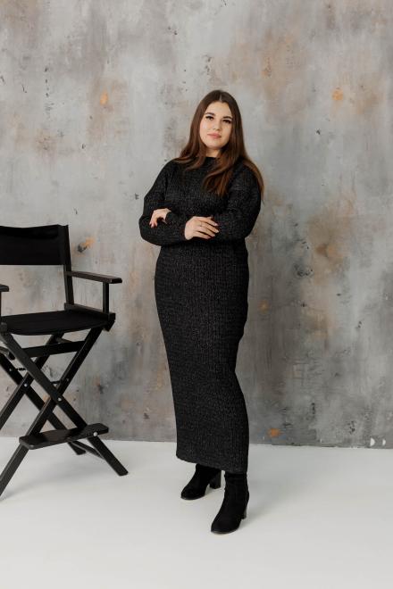 Сукня чорна з люрексом Андреа