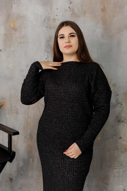 Сукня чорна з люрексом Андреа