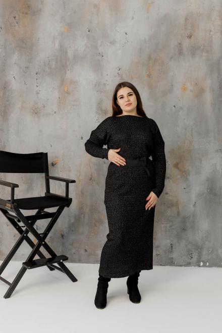 Сукня чорна з люрексом Андреа