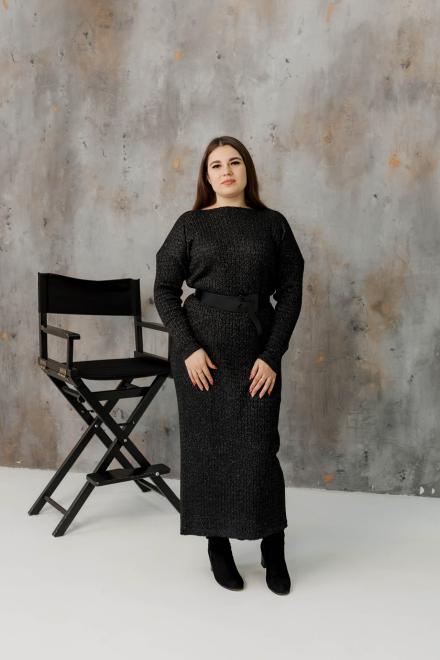 Сукня чорна з люрексом Андреа