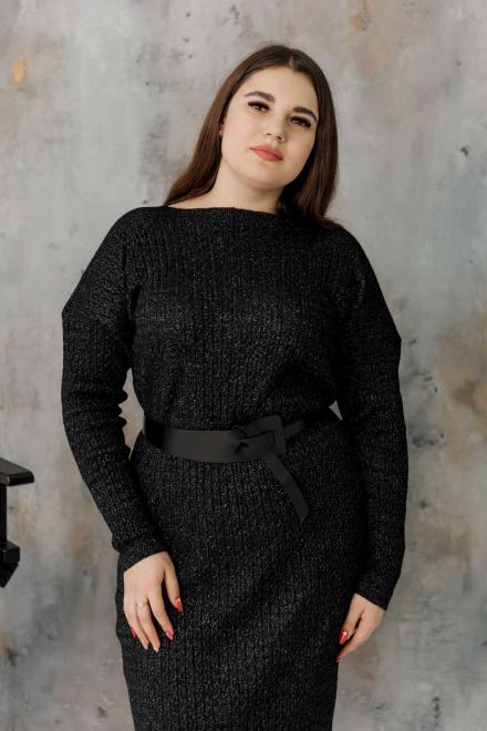 Сукня чорна з люрексом Андреа
