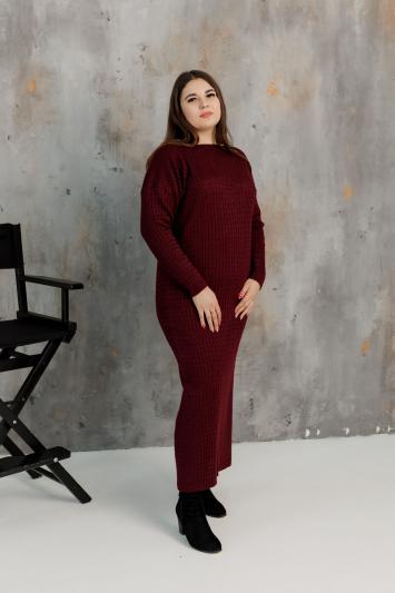 Сукня бордо з люрексом Андреа