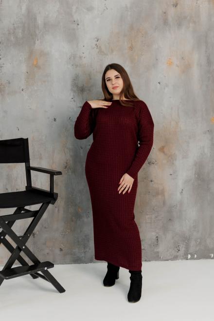 Сукня бордо з люрексом Андреа