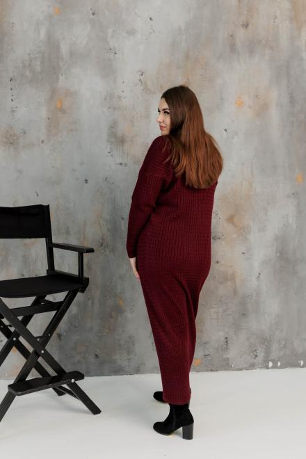 Сукня бордо з люрексом Андреа