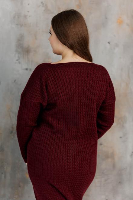 Сукня бордо з люрексом Андреа